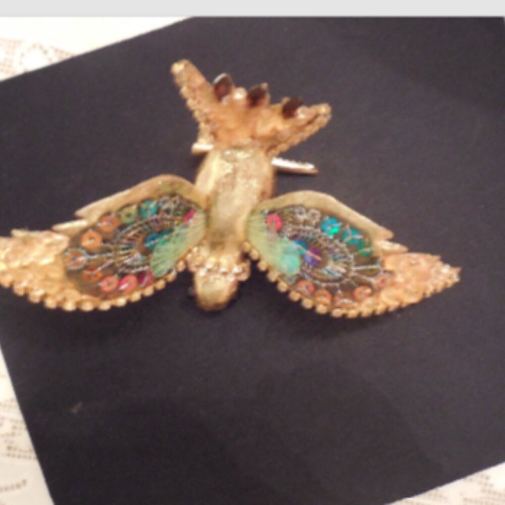 "BEAUTIFUL" EMBELLISHED  BIRD ORNAMENT